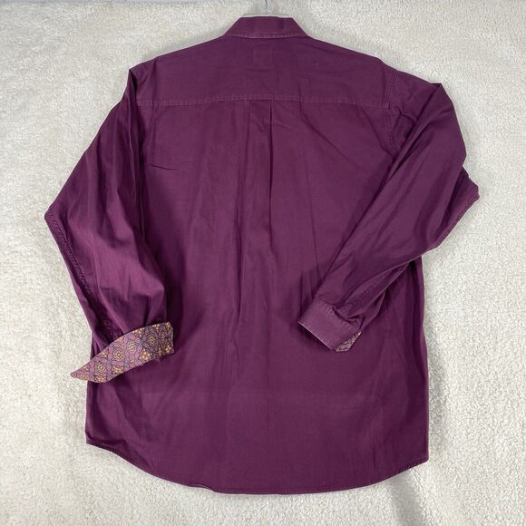Cinch Shirt Mens Sz Med Maroon Red Flip Cuff Button Down Western Outdoors Rodeo - Picture 2 of 11